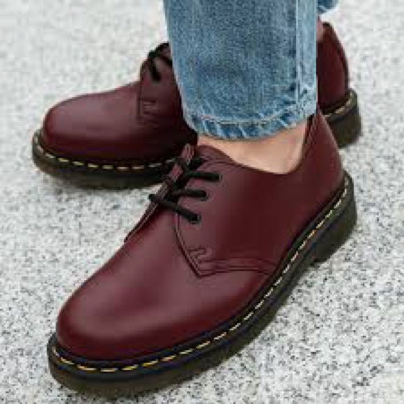 Dr. Martens Shoes - Dr. Martens Unisex 1461 Smooth Leather Oxford Shoes cherry red size 10L